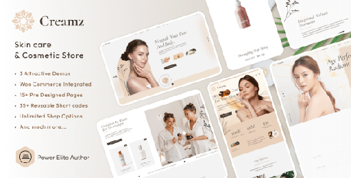 Creamz  Elementor Beauty WooCommerce Theme