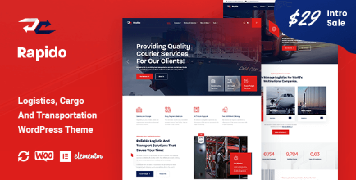 Rapido  Logistics, Cargo and Transportation WordPress Theme