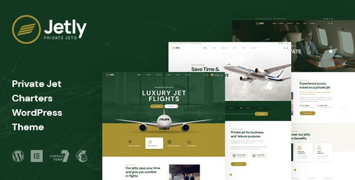 Jetly  Private Jet Charters WordPress Theme
