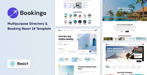 Bookinga  Multipurpose React Booking and Directory Template