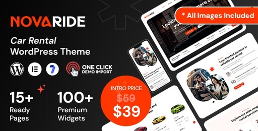 Novaride  Car Rental WordPress Theme