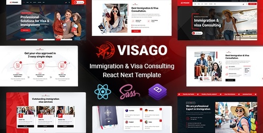 Visago  Immigration and Visa Consulting React Template