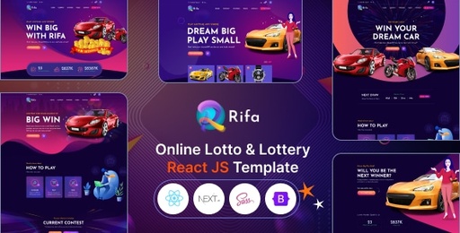 Rifa  Online Lotto &amp; Lottery React NextJS Template