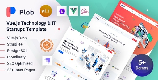 Plob  Vuejs Strapi 4 Technology Services &amp; IT Startup Template