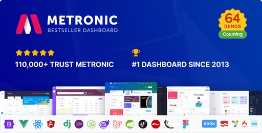 Metronic | Bootstrap HTML, VueJS, React, Angular, Asp.Net, Django &amp; Laravel Admin Dashboard Template