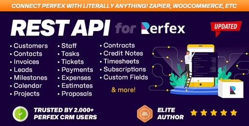 REST API module for Perfex CRM  Connect your Perfex CRM with third party applications