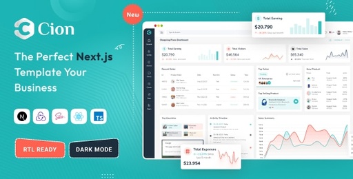 Cion  React Nextjs Admin &amp; Dashboard Template