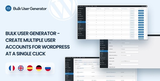 Bulk User Generator  Create Multiple User Accounts for WrodPress at a Single Click