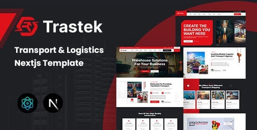 Trastek  Transport &amp; Logistics React NextJS Template