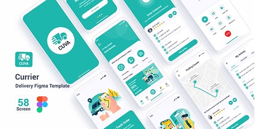 Cuva  Currier Delivery Figma Template