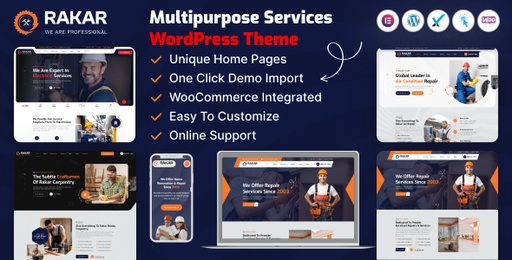 Rakar  Multipurpose Services WordPress Theme