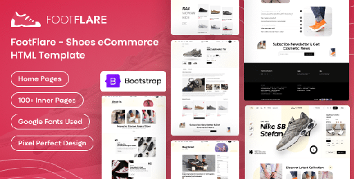 Footflare Shop &amp; eCommerce Bootstrap HTML Template