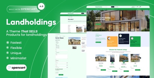 Land Holdings  Luxury Property Opencart 4 Template