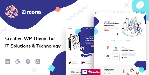 Zircona  IT Solutions &amp; Technology WordPress Theme