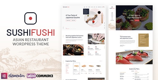 SushiFushi  Japanese &amp; Asian Restaurant WordPress Theme