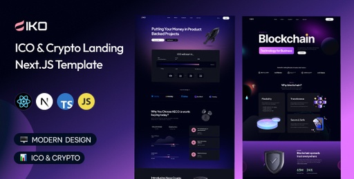 IKO  ICO &amp; Crypto React NextJS Template