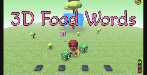 3D Food Word  Cross Platform Puzzle Game