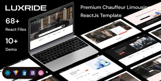 Luxride  Chauffeur Limousine Transport and Car Hire React Js Template