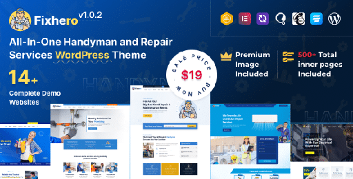 Fixhero  All In One Handyman &amp; Repair Services WordPress Theme