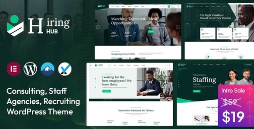 Hiring Hub  Staffing Agencies WordPress Theme