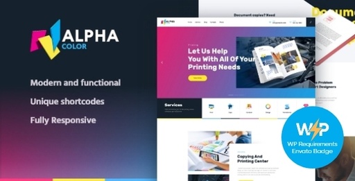 AlphaColor | Type Design &amp; 3D Printing WordPress Theme + Elementor