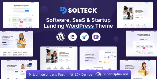 SolTeck  Software, Startup &amp; SaaS Landing WordPress Theme