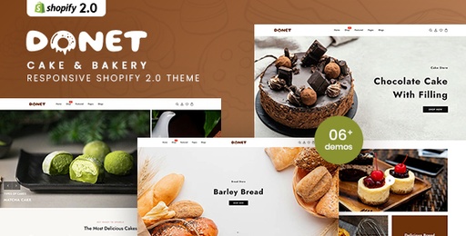 Donet  Cake &amp; Bakery Responsive Shopify 2.0 Theme