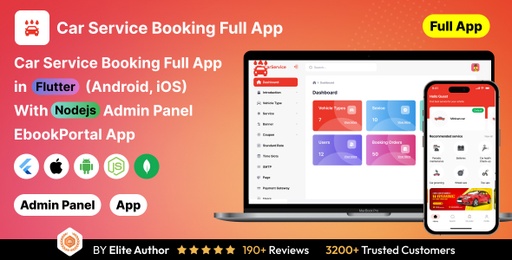AutoCare: Car Service Full App in Flutter with NodeJs Backend | Service Booking App