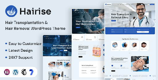 Hairise  Hair Transplantation and Hair Removal WordPress Theme