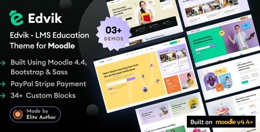 Edvik  LMS Education Moodle Theme