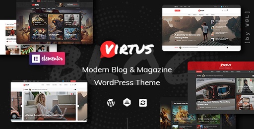 Virtus  Modern Blog &amp; Magazine WordPress Theme