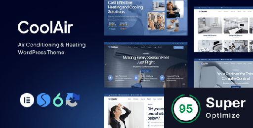 Coolair  Air Conditioning &amp; Heating HVAC WordPress Theme