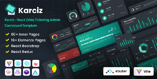 Karciz  React (Vite) Ticketing Admin Dashboard Template
