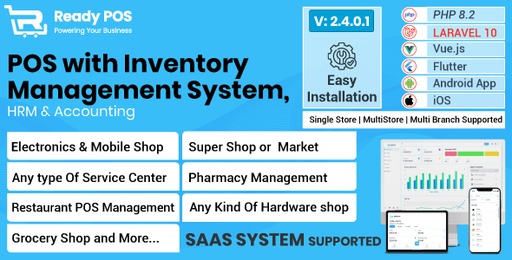 Ready POS  POS with Inventory Management System, HRM &amp; Accounting | POS SAAS