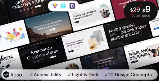 Resonance  Multipurpose ReactJs Template