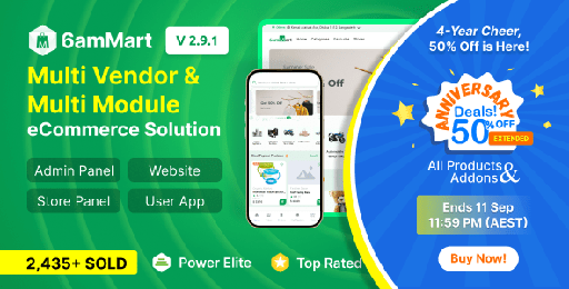 6amMart  Multivendor Food, Grocery, eCommerce, Parcel, Pharmacy delivery app with Admin &amp; Website