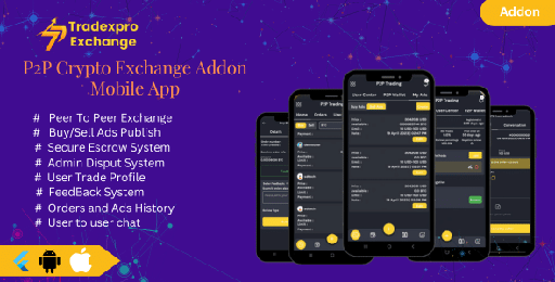 Tradexpro P2P  Mobile App Crypto Exchange Addon
