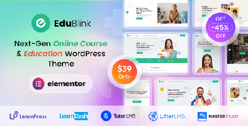 EduBlink  Education &amp; Online Course WordPress Theme