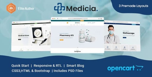Medicia  Health and Medical Store OpenCart Theme