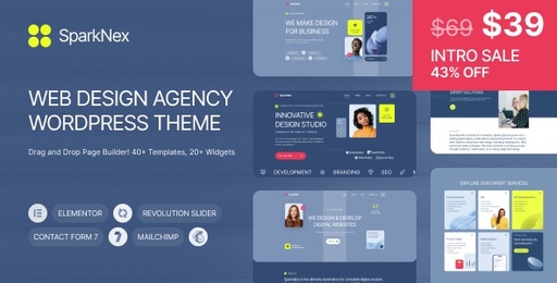 Sparknex  Creative Web Design Agency WordPress Theme