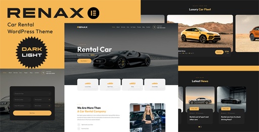 Renax  Car Rental Elementor WordPress Theme