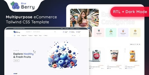 Blueberry  eCommerce Tailwind CSS Template