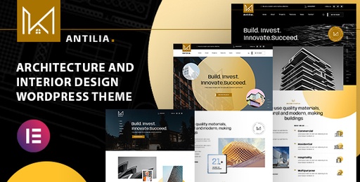 Antilia  Architect &amp; Interior Design WordPress Theme