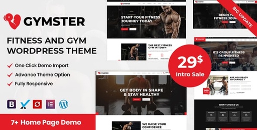 Gymster  Fitness and Gym WordPress Theme