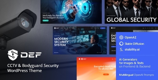 Def  CCTV &amp; Bodyguard Security WordPress Theme