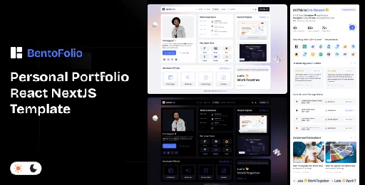 Bentofolio  Personal Portfolio React Nextjs Template