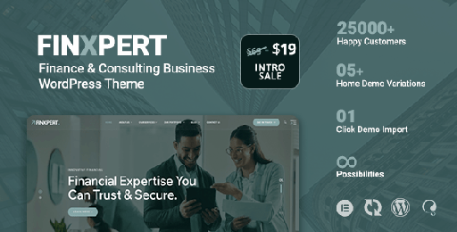 Finxpert  Finance &amp; Consulting Business WordPress Theme