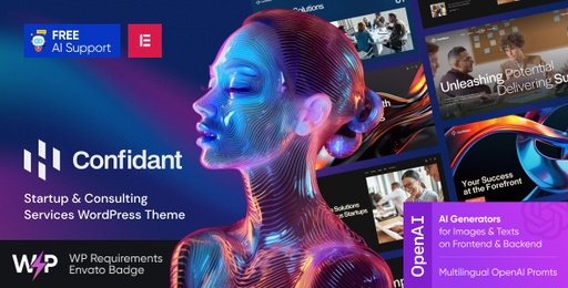 Confidant  Startup &amp; Consulting Services WordPress Theme