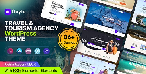 Goyto  Travel &amp; Tourism Agency WordPress Theme