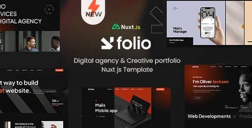 Webfolio  Creative Portfolio &amp; Digital Agency Nuxt-js Template